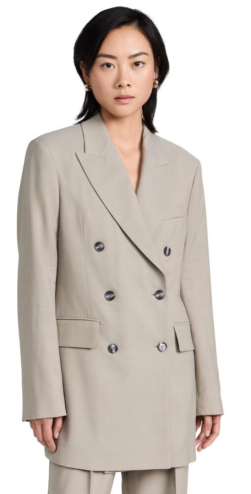 Acne Studios Double Breasted Tuxedo Jacket Dusty Grey Cover