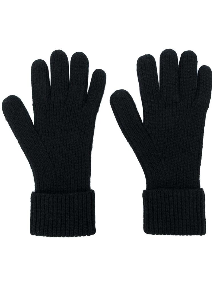 N.Peal ribbed gloves - Black Cover