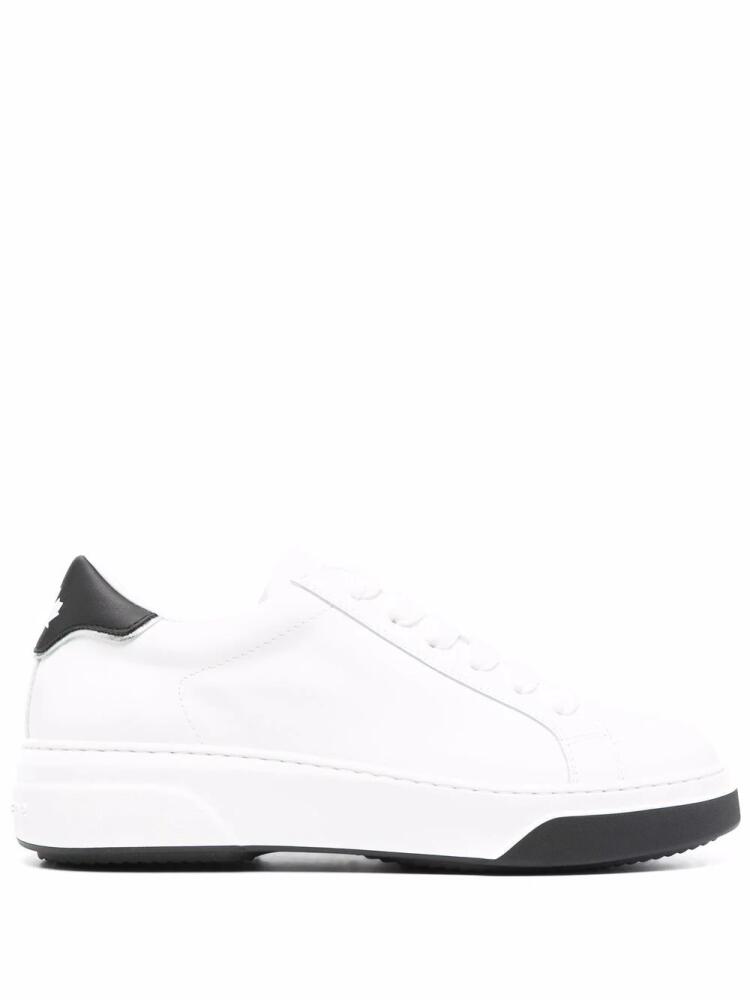 DSQUARED2 leaf logo low-top sneakers - White Cover