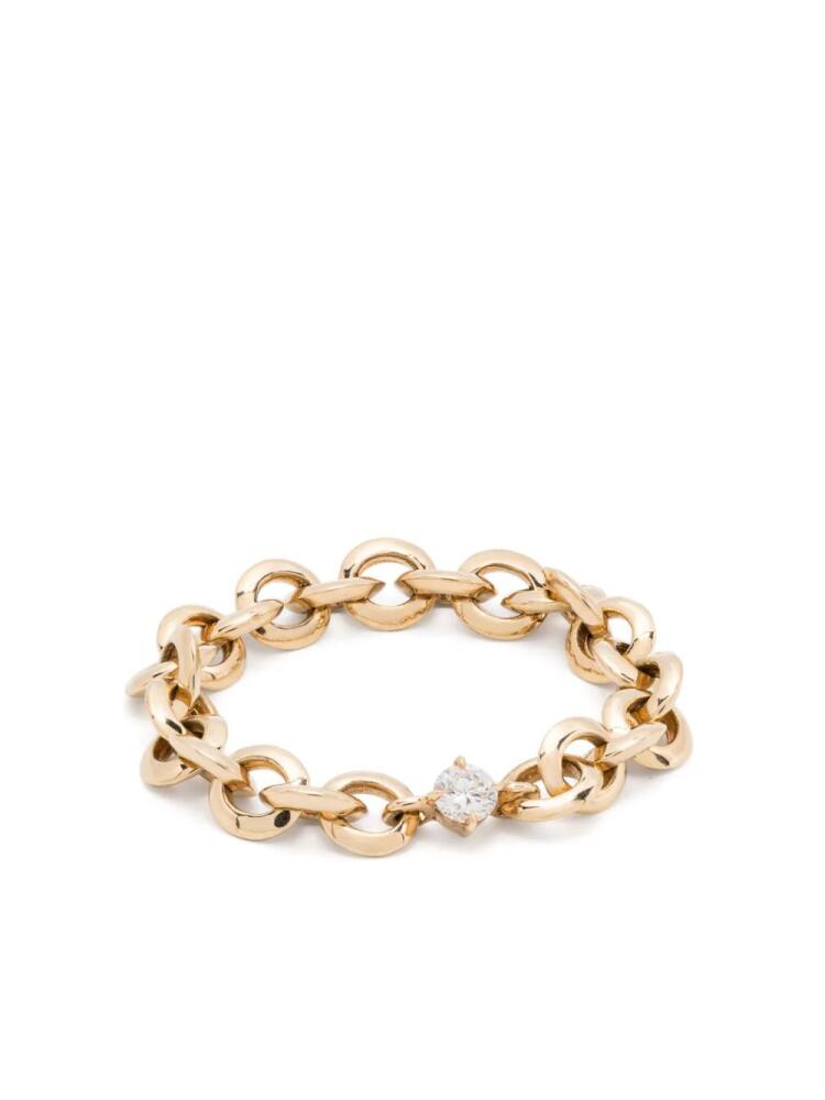 Lizzie Mandler Fine Jewelry 18kt yellow gold Micro chain-link ring Cover