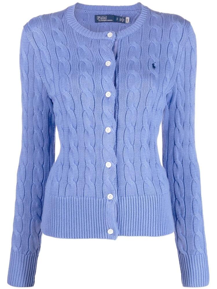 Polo Ralph Lauren Polo Pony cable-knit cardigan - Blue Cover