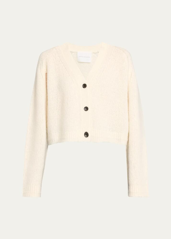 MARIA MCMANUS Cape-Sleeve Cashmere Crop Cardigan Cover