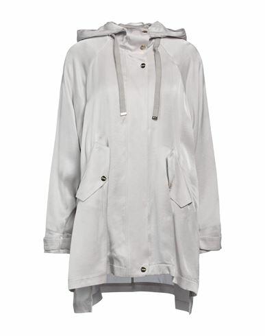 Herno Woman Overcoat & Trench Coat Light grey Cupro, Silk Cover