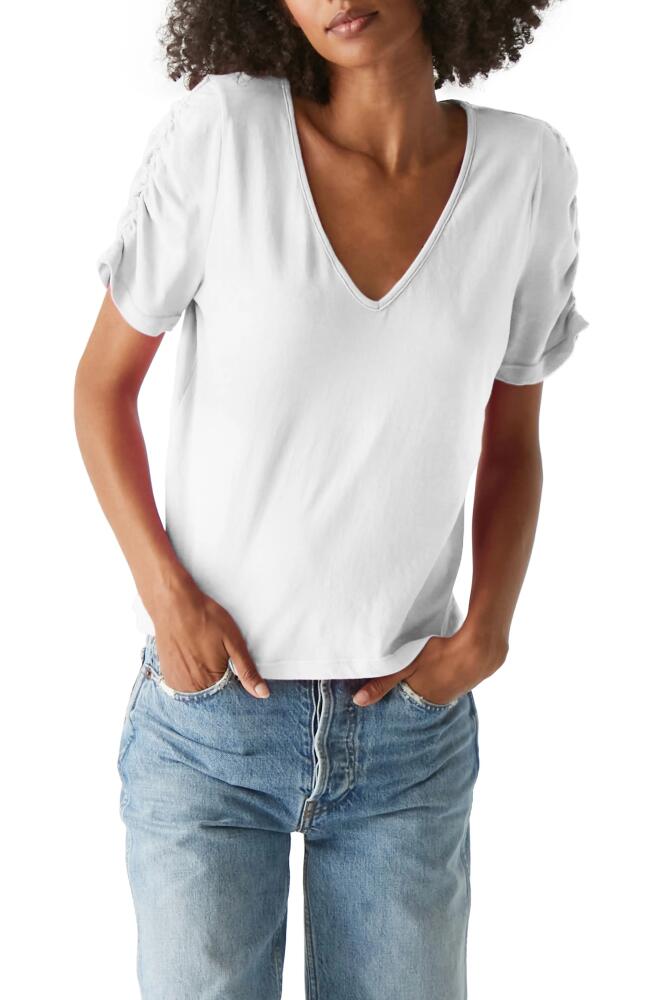 Michael Stars Josie V-Neck Shirt in White Cover