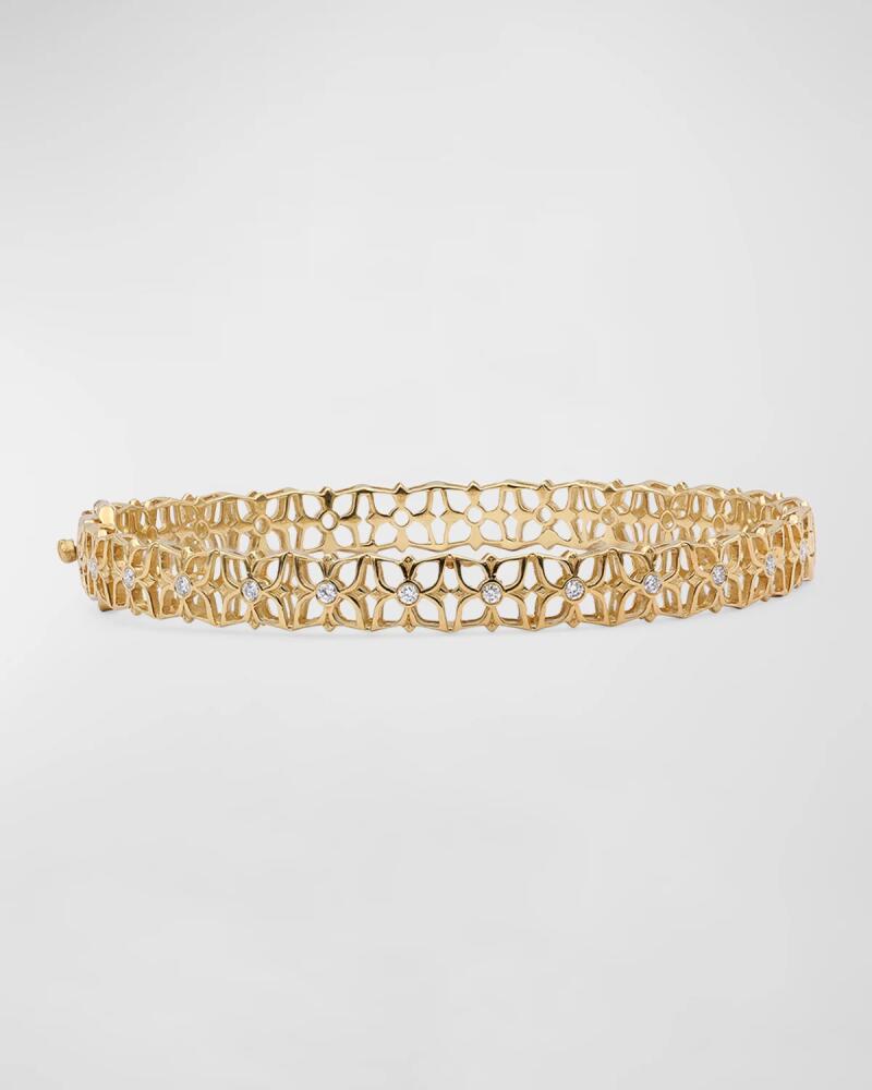 Stephen Dweck White Diamond Signature Bangle in 18K Gold Cover