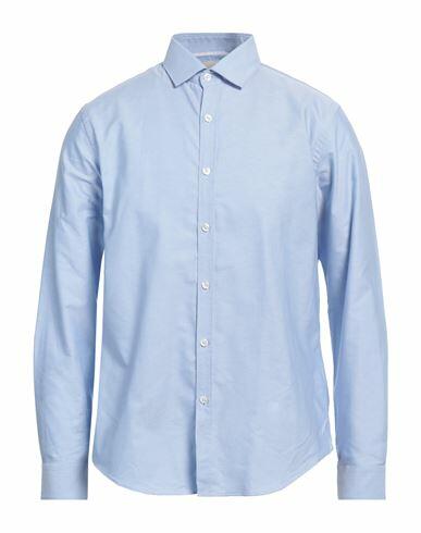 At. p.co Man Shirt Light blue Cotton, Polyester Cover