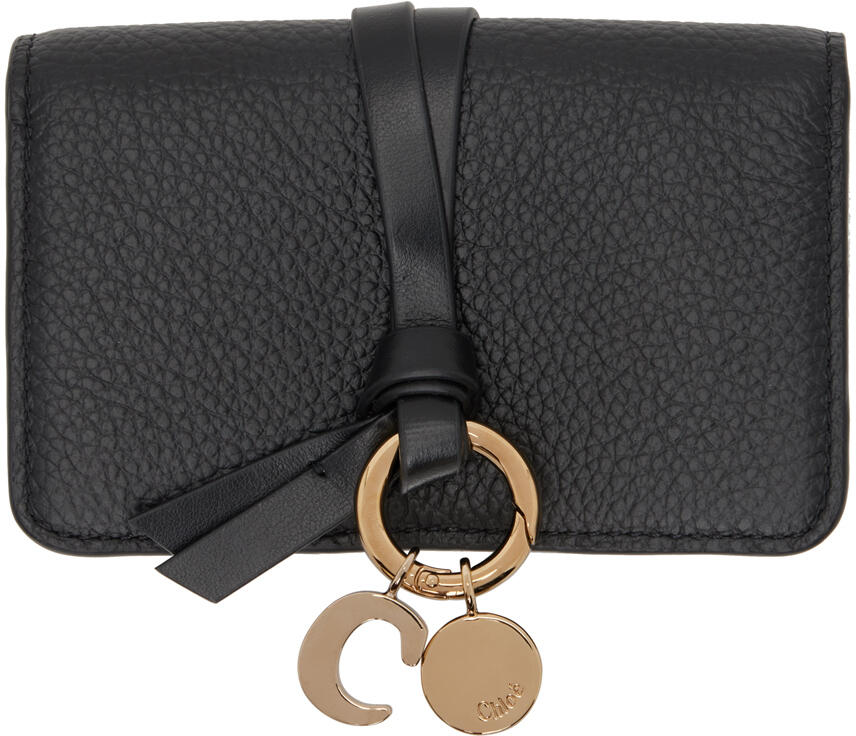 Chloé Black Alphabet Card Holder Cover