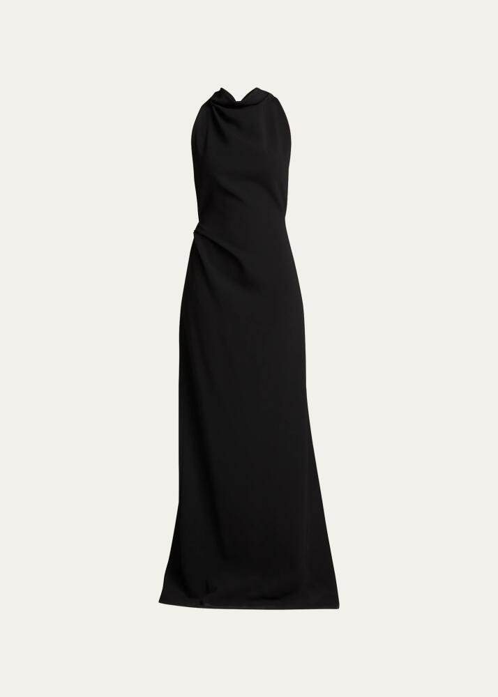 Proenza Schouler Halter-Neck Matte Crepe Backless Gown Cover