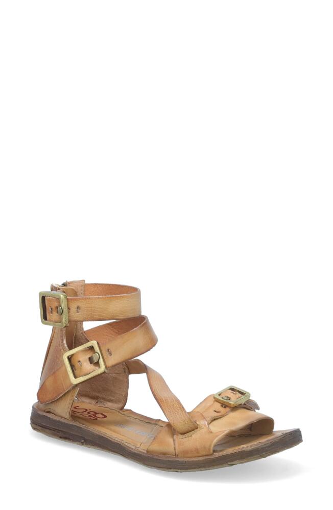 A. S.98 Reynolds Ankle Strap Sandal in Camel Cover