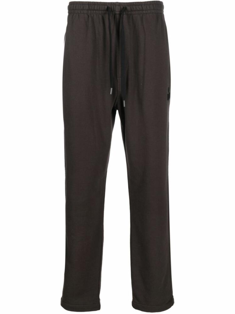 MARANT logo-flocked drawstring track pants - Black Cover