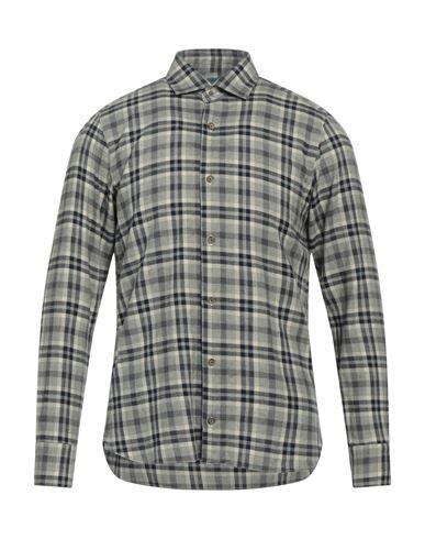 Dandylife By Barba Man Shirt Light grey Cotton, Wool Cover