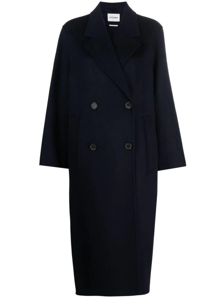 IVY OAK Clara double-breasted wool coat - Blue Cover