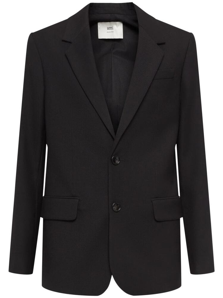 AMI PARIS Single Breasted Wool Gabardine Blazer Cover