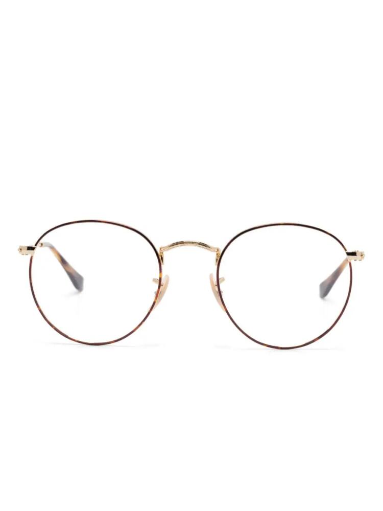 Ray-Ban round-frame glasses - Gold Cover