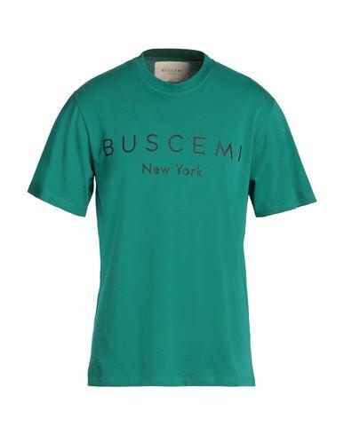 Buscemi Man T-shirt Emerald green Cotton Cover