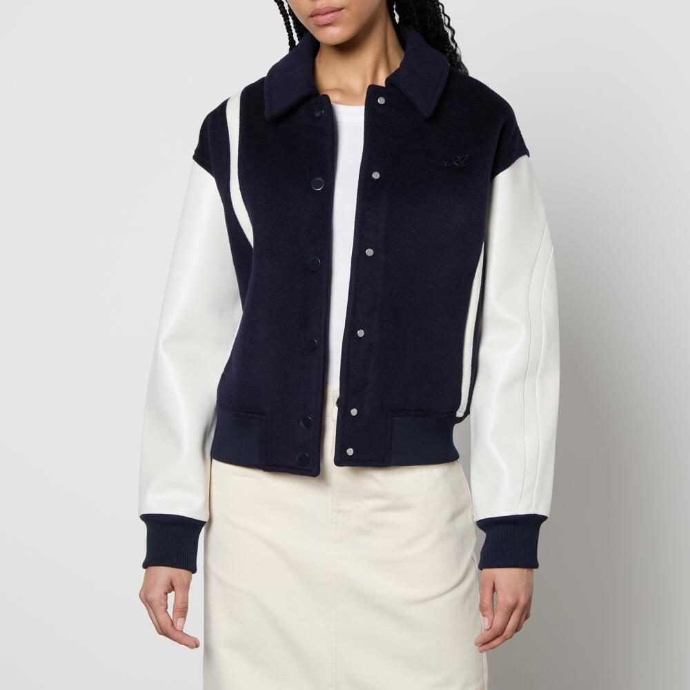 Axel Arigato Bay Wool and Shell Varsity Jacket Cover