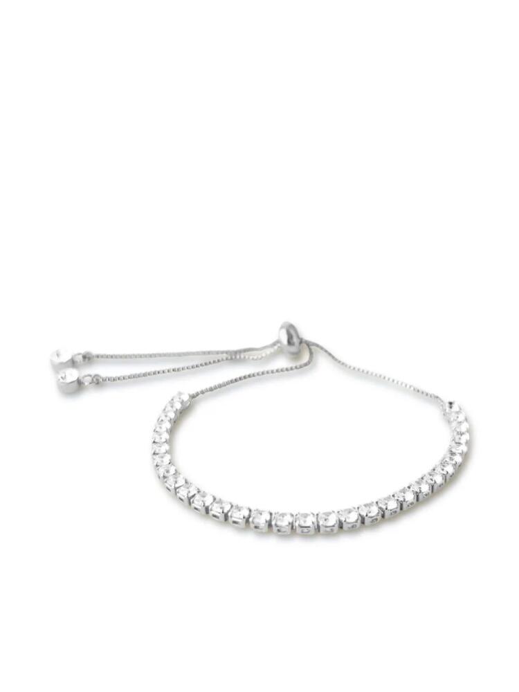 Hzmer Jewelry crystal-embellished drawstring bracelet - Silver Cover