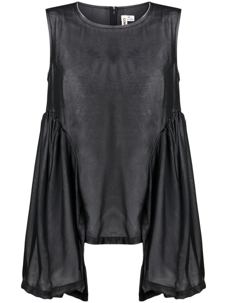 Comme Des Garçons draped-detail sleeveless blouse - Black Cover