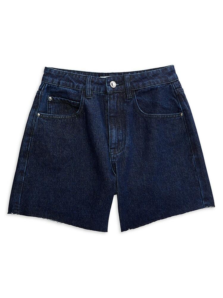 WeWoreWhat Women's High Rise Denim Shorts - Raw Wash Cover