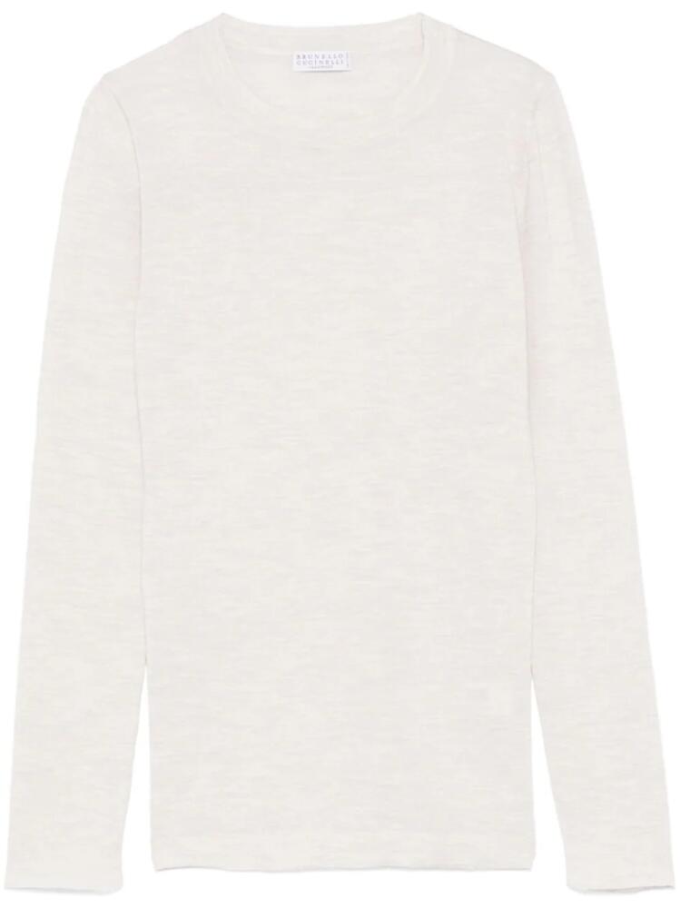 Brunello Cucinelli mélange-effect sweater - Neutrals Cover