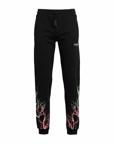 Phobia Archive Black Pants With Red And Green Lightning Man Pants Black Cotton Cover