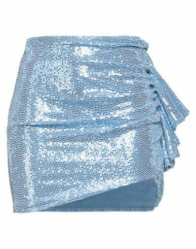 Cinqrue Woman Mini skirt Light blue Nylon, Metallic fiber, Elastane Cover