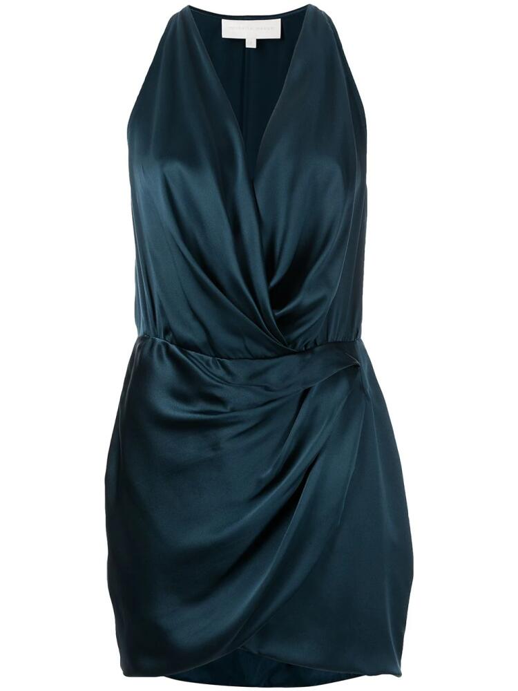 Michelle Mason cut-out detail halterneck gown - Blue Cover