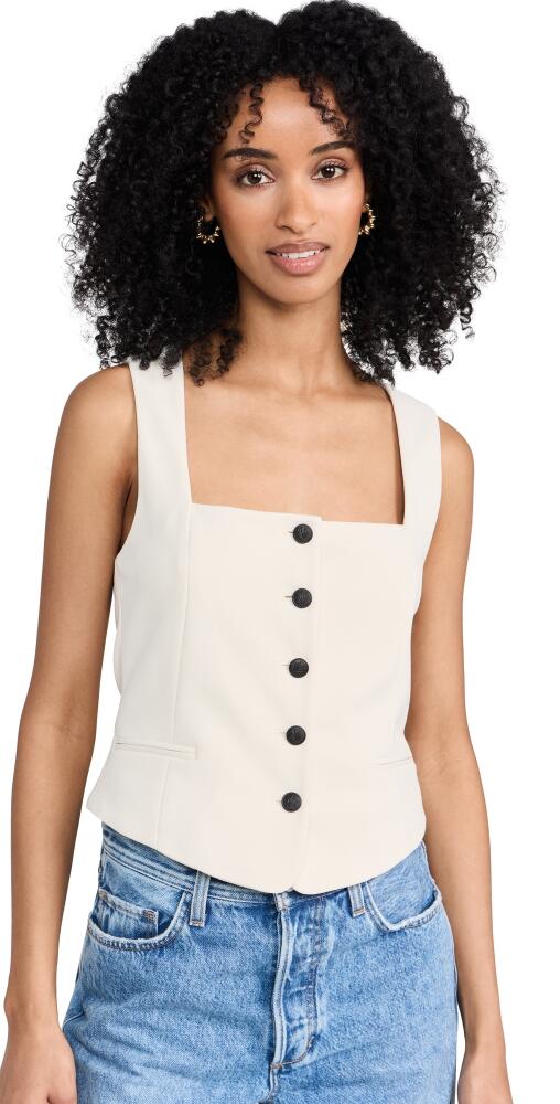 rag & bone Mariana Italian Twill Vest Ivory Cover