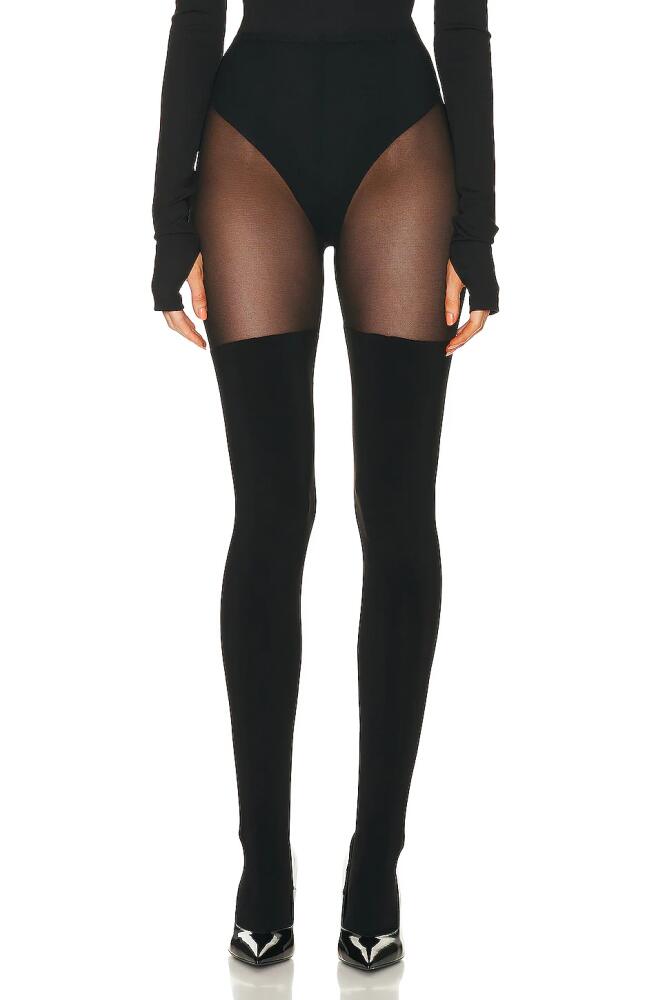 Norma Kamali Thigh High Spliced Legging in Black Cover