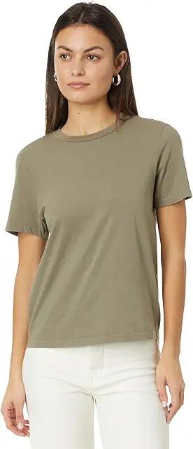 Michael Stars Becca Short Sleeve Crew Neck Tee (Olive) Women's Clothing Cover