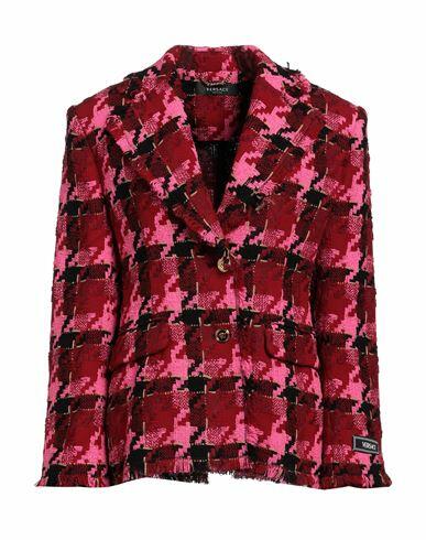 Versace Woman Blazer Red Virgin Wool, Viscose, Polyamide, Cotton Cover