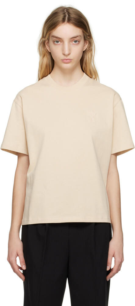 AMI Paris Beige Ami de Cœur T-Shirt Cover