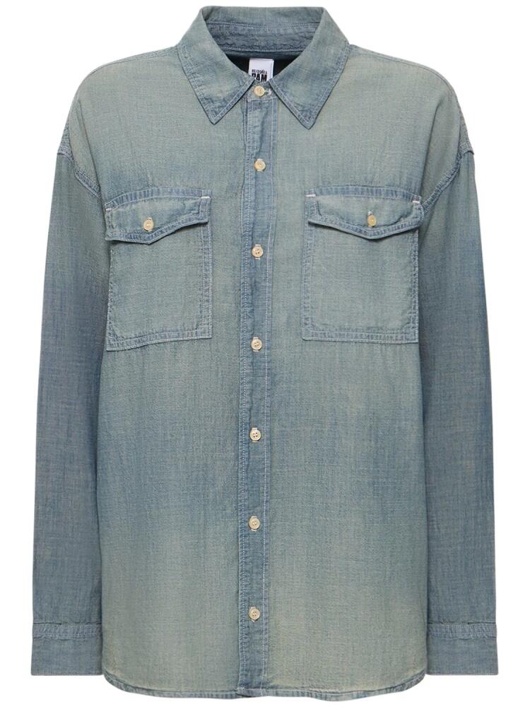 Re/done & Pam Oversize Chambray Shirt Cover