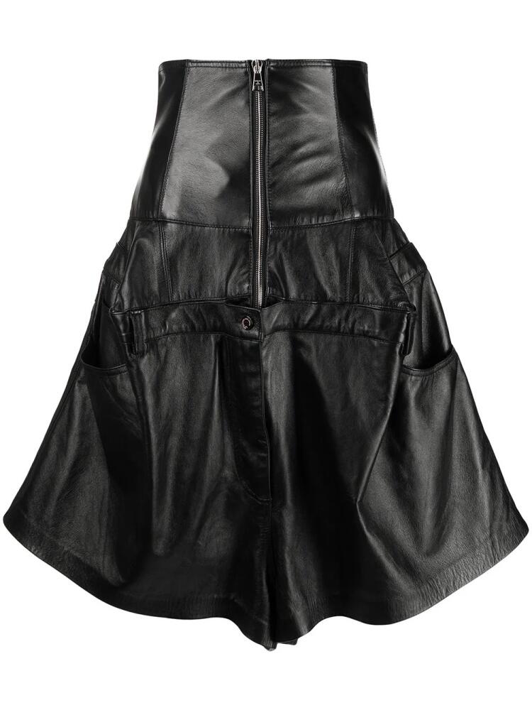 Natasha Zinko leather corset box shorts - Black Cover