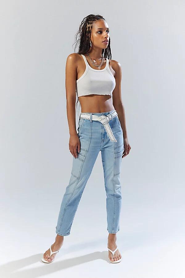 Daze Denim Straight Up Cargo Jean in Light Blue Cover