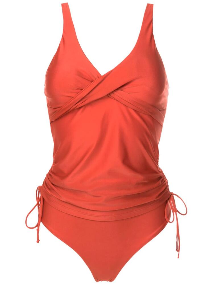 Lygia & Nanny Bruma twisted ruched tankini - Orange Cover