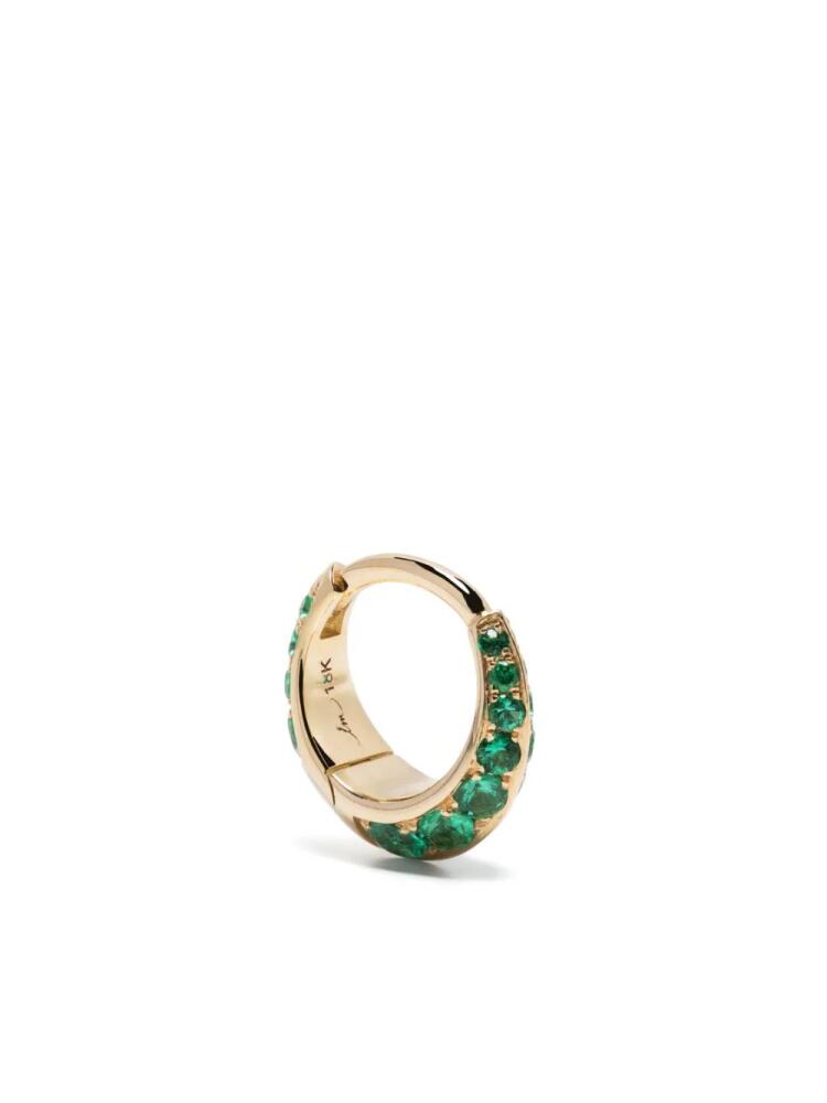 Lizzie Mandler Fine Jewelry 18kt yellow gold Double Sided emerald hoop earring Cover