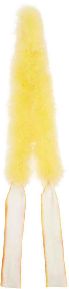 Anna Sui Yellow Marabou Scarf Cover