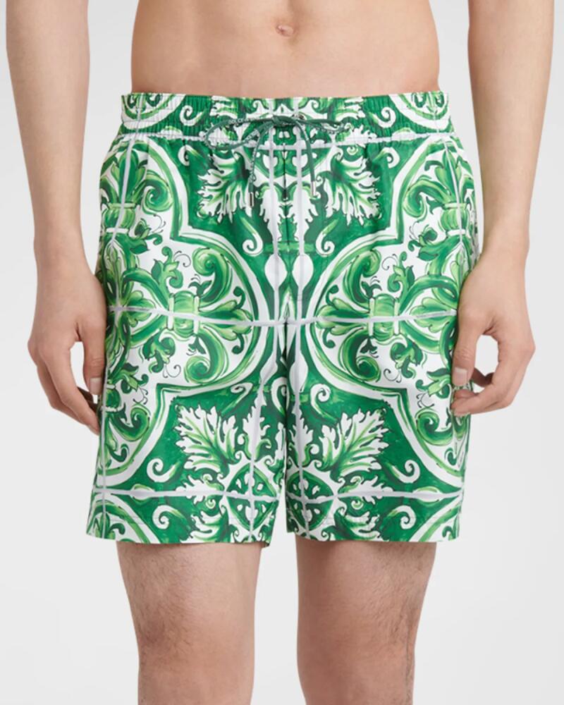 Dolce & Gabbana Men's Majolica Swim Shorts Cover