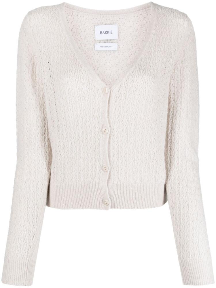 Barrie V-neck cashmere cardigan - Neutrals Cover