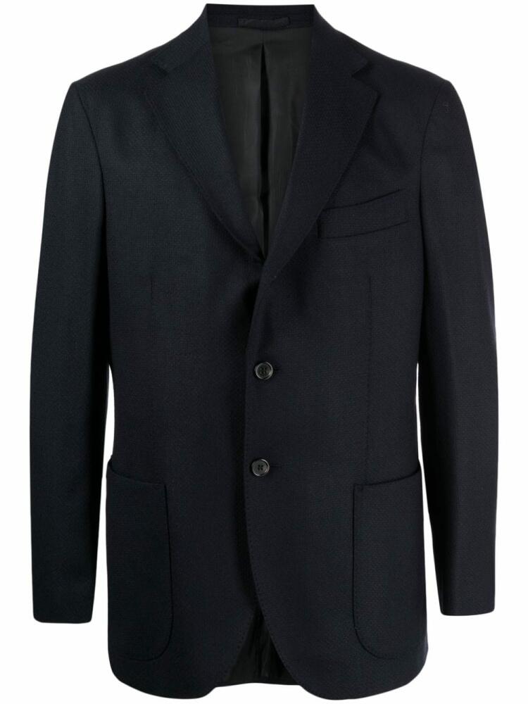 Man On The Boon. Drago wool single-breasted blazer - Blue Cover