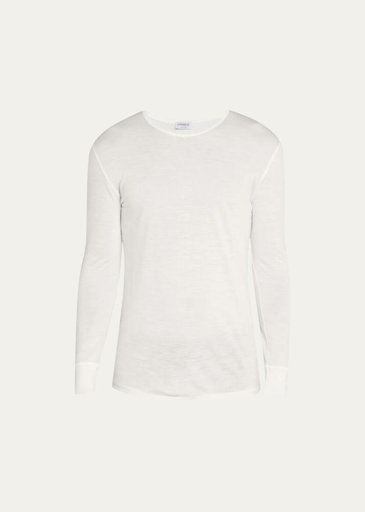 Zimmerli Men's Wool-Silk Crewneck T-Shirt Cover