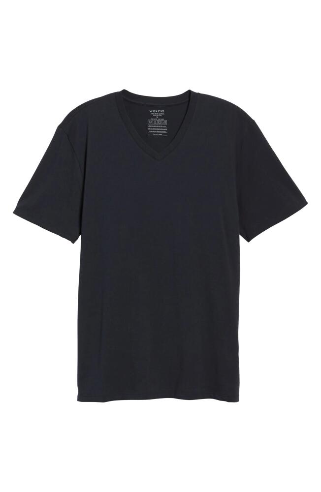 Vince Pima Cotton Slim Fit V-Neck T-Shirt in Coastal Blue Cover