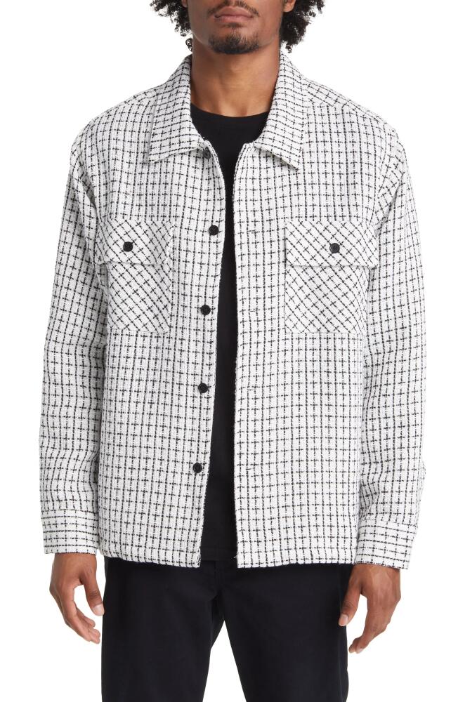 PacSun Gabe Workwear Button-Up Shirt in White/Black Cover