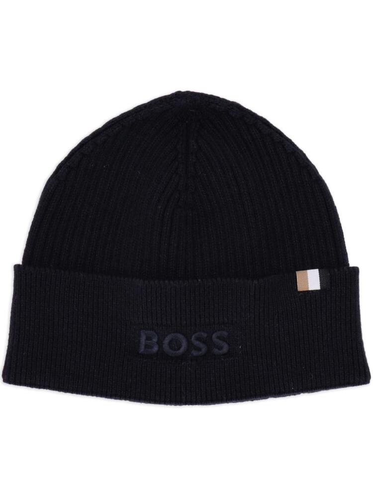 BOSS logo beanie hat - Black Cover