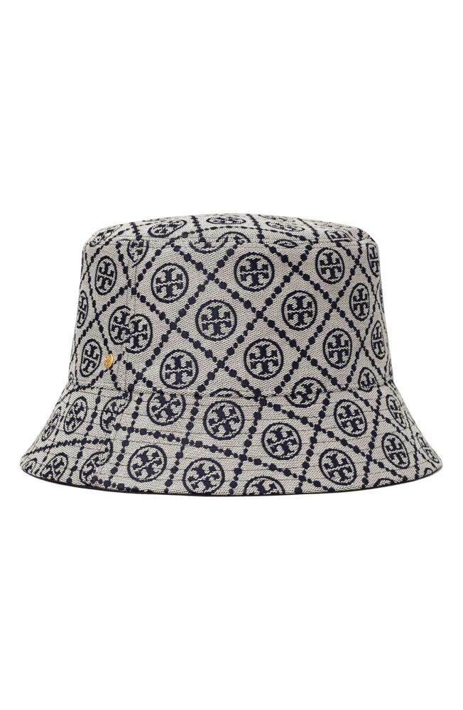 Tory Burch T Monogram Bucket Hat in Tory Navy Cover