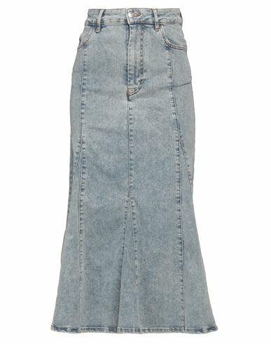 Maje Woman Denim skirt Blue Cotton, Polyester, Elastane Cover