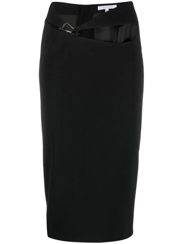 Patrizia Pepe cut-out detailing pencil skirt - Black Cover