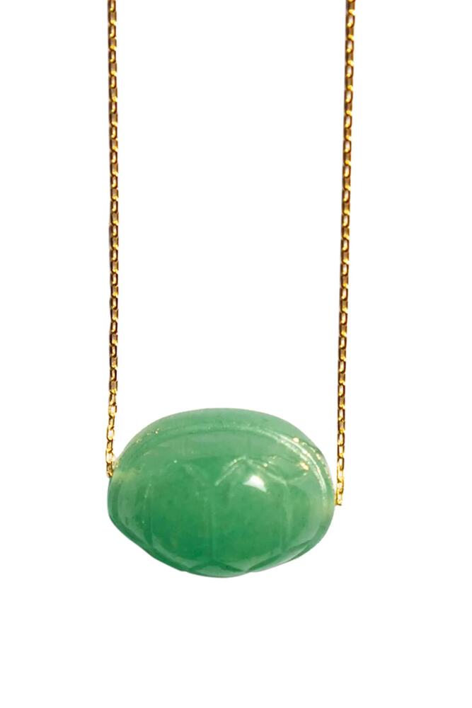 seree Turtur Jade stone pendant necklace in Light Green Cover