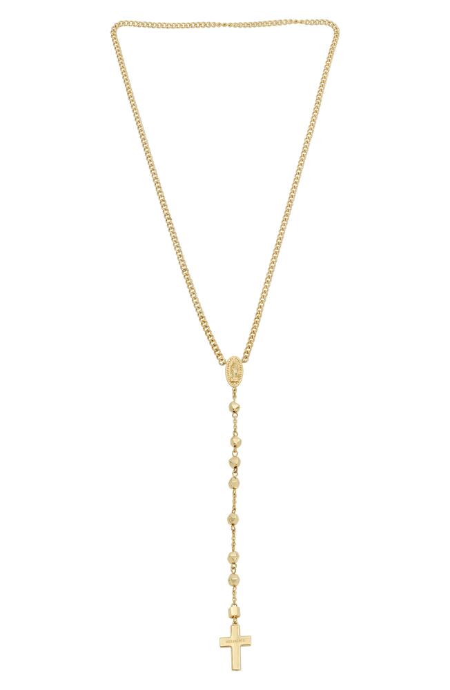 AllSaints Cross Y-Necklace in Gold Cover